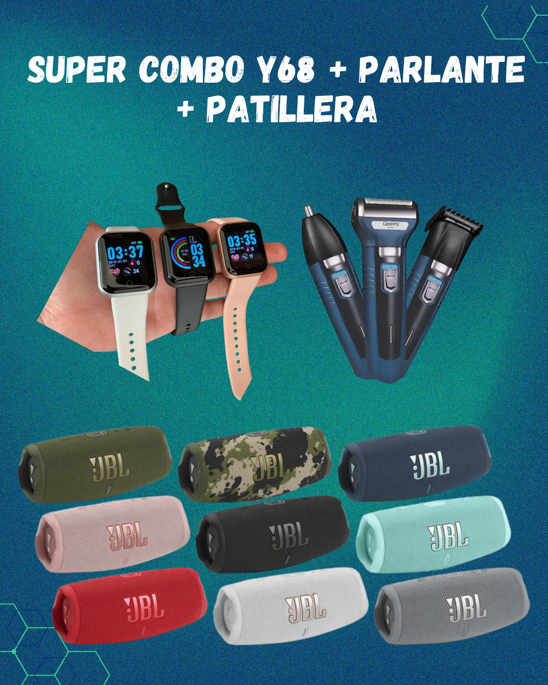 SUPER COMBO Y68 + PARLANTE + PATILLERA